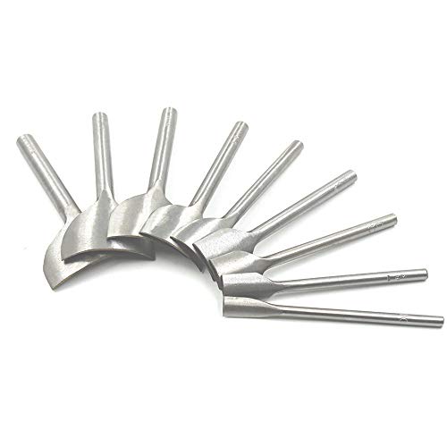 DIYARTS 9 piezas Herramienta de perforación de cuero Cortador redondo de 10-50mm Cinturón de corte Cinturón Cabeza de billetera DIY Anillo superficial artesanal kit Cover