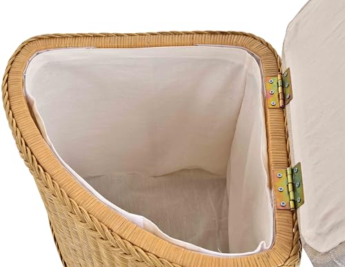 Panier à linge en rotin korb.outlet avec coffre de rangement et siège - 4
