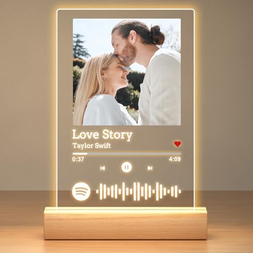 Custom Spotify Plaque, Personalized Acrylic Song Plaque Photo Fra...