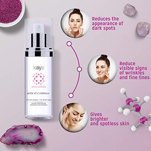 Image of Kaya Clinic Antox Vit-C Formula, Vitamin-C Enriched, Anti-oxidant Serum for Dullness, 30ml & Brightening Day Cream, Lightweight Cream With Azeloyl Glycine & Spf 15, 50 Ml