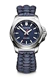 Victorinox Swiss Army Women's I.N.O.X. Stainless Steel Swiss-Quartz Watch with Nylon Strap, Blue, 18 (Model: 241770)