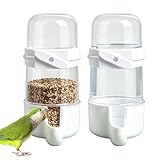 Abreuvoir pour oiseaux – à pression automatique 2 pièces – Mangeoire suspendue pour oiseaux de compagnie – pour calopsitte inséparables cônes perroquets canaris frisés hamsters pigeons