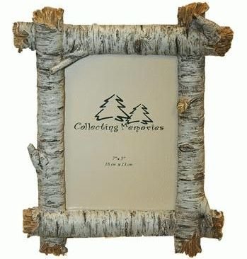 log cabin picture frame - Birch Log Photo Picture Frame, 5x7, Vertical