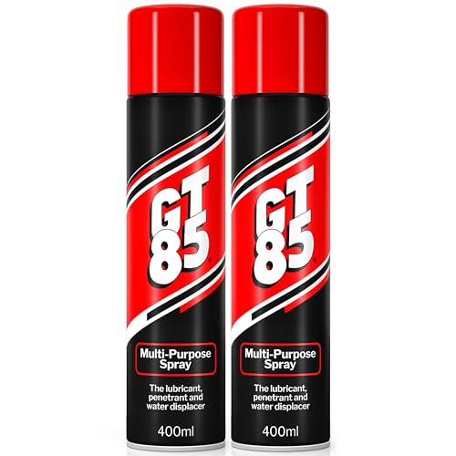 GT85 Multi-Purpose Oil Spray 400ml, Clean, Lube & Protect Metal and Composite Parts, Rust Prevention and Lubricant for Bike Accessories & Tools (Pack of 2)