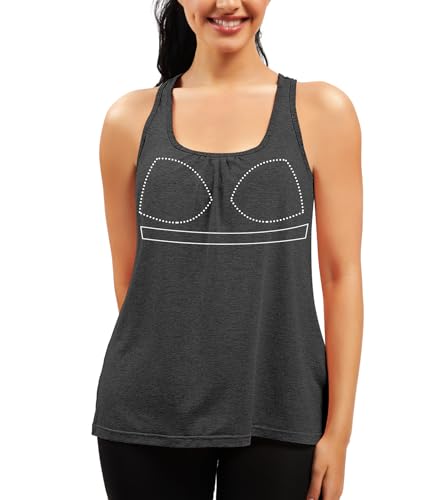 Débardeur de sport femme t-shirt de fitness course et yoga respirant