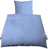 [page_title]-Castell 0040500 Linon Bettwäsche Garnitur mit Kopfkissenbezug (Baumwolle) 1x 135x200 cm + 1x 80x80 cm, niagara