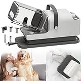 ✂【Low Noise & 20000pa Suction Power】The dog vacuum cleaner adopts the latest noise reduction technology, the working sound is only 60db, which is lower than a hair dryer and will not scare away your dog or cat. 4 levels of suction power, maximum suction power of 20kpa, can effectively remove 99% of loose hair, dust and debris during grooming, making it the first choice for pet owners.