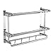 Produktbild LQRYJDZ Bad Wand Locher Handtuch Lagerung Storage Bad, Küche, Bad Hautpflege Lagerung Edelstahl-Rack, mit 4 Haken (Silber) (Color : Silver, Size : 34 * 50cm)