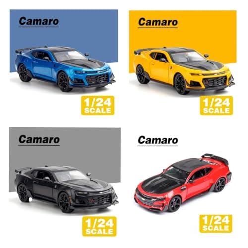 Image of MANAKI ENTERPRISE 1:24 Bumblebee Chevrolet Diecast Metal Pull Back Car with 6 Openable Doors with Sound and Light Toy Decoration car Best Gift Toys for Kids 【Colors as Per Stock】