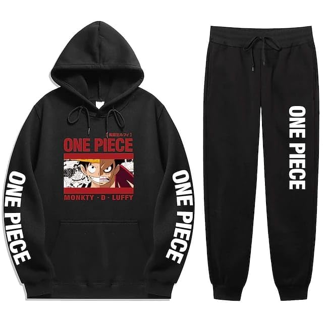 moonshine Anime Character Print Hoodie and Jogger Set, Black, Japanese Text Design tracksuit (IN, Age, 11 Years, 12 Years, Regular, ANIMECOMBO3)-picture-45