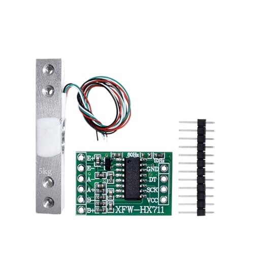 10�� �f�W�^���v�ʃZ���T�[ HX711 AD Tech 1kg 5kg 10kg 20kg �A���~�j�E������ �d�q���[�h�Z�� �d�q�X�P�[�� ���̓Z���T�[ ���͒���(HX711 And 5KG)