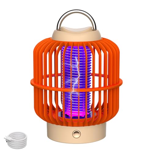 Matainsectos eléctrico, 2 en 1, lámpara antimosquitos con batería, trampa eléctrica recargable, trampa para moscas, lámpara eléctrica para interior, protección contra mosquitos con luz LED para