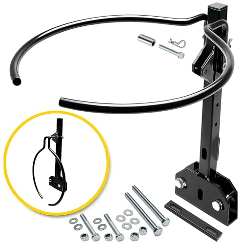 Retractable Bucket Holder, 6-Way-Mount Clamp-On No-Drill, for Toro Exmark Kubota
