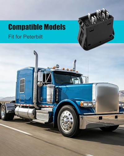 Cab Door Window Switch Fit for Peterbilt Replace P27-6227, Electric Power Control, Black - Thumbnail 5
