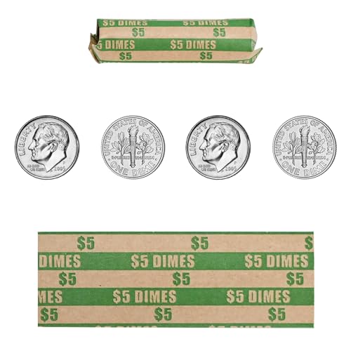 Envoltorios planos a rayas para monedas de papel resistente blister 1000 ud 4