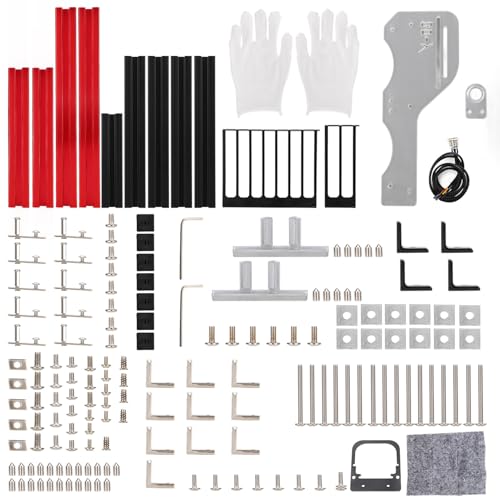 Cryfokt Bastidor de Chasis Compacto con Marco de Aluminio Abierto para Entusiastas del Bricolaje con Soporte para Tarjeta Gráfica, Fuente de Alimentación ATX, Caja de Placa Base ITX/M-ATX (rojo) - imagen 6