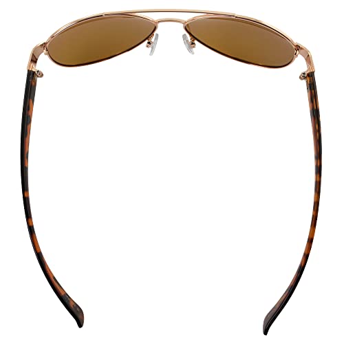 Bali Polarized Fashion Sunglasses for Men or Women (Gold/Green Mirror, One Size)4