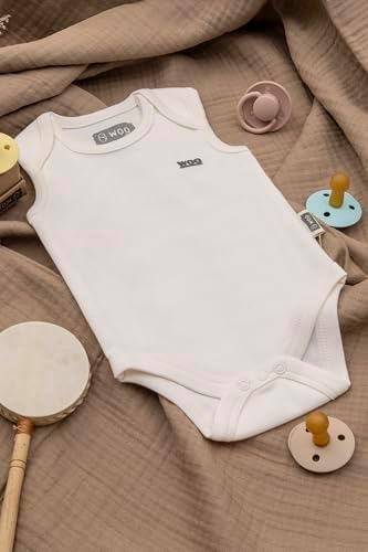 Organik Sertifikalı Atlet Bebek Zıbın Body Kimyasal İçermez%100 Pamuklu badi (Ekru/Krem, 0-3 Ay) - Görsel 3