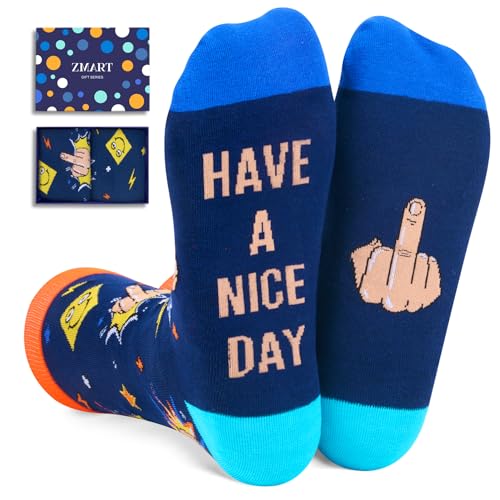 Zmart Middle Finger Socks - Funny Gag Crazy Novelty Gifts,