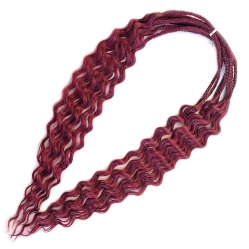 Curly Dreads with Box Braid Boho Style Dreads Synthetic Double
