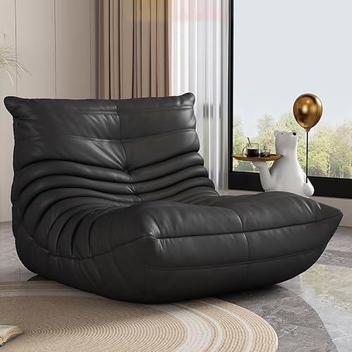Puf de espuma viscoelástica, sofá de esponja súper suave con piel resistente a los arañazos, ideal para jugar y leer en sala de estar o dormitorio