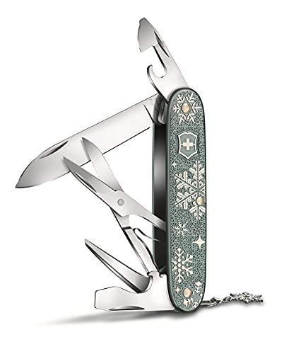 Victorinox Couteau de Poche Pioneer X Winter Magic, 93mm, Édition Spéciale 2020, Bleu-Gris
