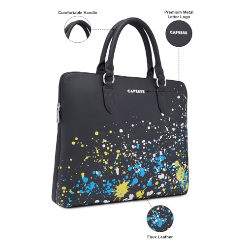 Image of Caprese Splash Laptop Bag for Women (Large, Black)