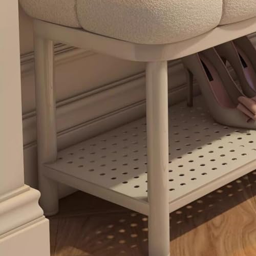 Banc à chaussures en métal à 2 niveaux pour une entrée moderne