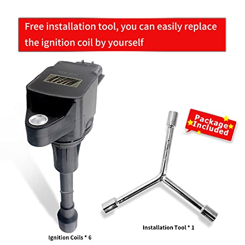 Macax Set Of 6 Ignition Coils Pack Compatible With 2007-2017 Nissan Infiniti Maxima Quest Pathfinder Murano Altima Q50 Qx60 Fx35 3.5L V6 Uf550 #TOP4
