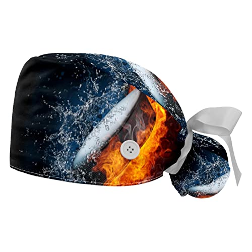 Casquettes de Travail Respirantes JDEZ Lot de 2 Chapeaux Bouffants Anti-Transpiration