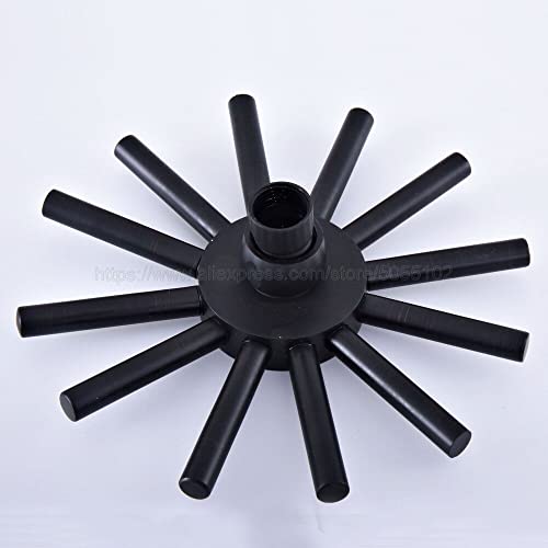 Pommeau de douche avec douchette double diffusion en bronze de 7.7 pouces pour pose murale