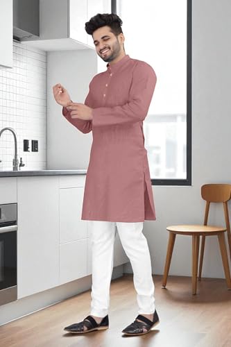 Image of trustous Mens straigth Solid Kurta Pyjama Set Combo in 100% Cotton with 16 Colour Option and Size are XS to 3XL for (Birthday,Wedding, Ceremony, Casual, Engagement)