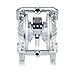 TDS DYI SHENG Air-Operated Double Diaphragm Pump 3/4 Inch Stainless Steel316, Teflon Diaphragm, 22.45GPM, for Acid and Alkali, Corrosive Fluid, Chemical and Industrial Use, chemical transfer pump