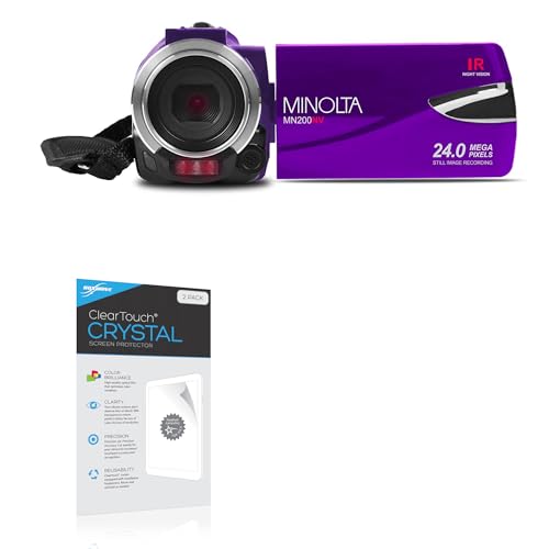 BoxWave Screen Protector Compatible with Minolta MN200NV - ClearTouch Crystal (2-Pack), HD Film Skin - Shields from Scratches