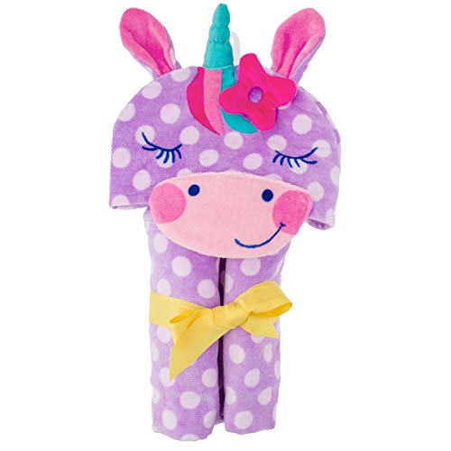 Image of Stephen Joseph, Kids Hooded Beach Towel for Girls & Boys (3-8 Years), Toddler Poncho Bath Towel with Hood, Soft Absorbent Cotton, Large 46 inchx 23.5 inch, Unicorn