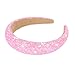 Jaciya Sequin Headbands for Girls Sparkly Wide Pink Headbands for Women Cute Confetti Head Band Fashion Hairband for Women Girls Hair Accessories