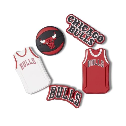 Crocs Jibbitz Shoe Charms - Chicago Bulls NBA 5 Pack