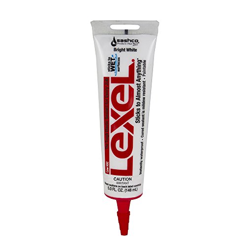 SASHCO 13043 Lexel Synthetic Rubber, 5 oz Tube, White, Voc