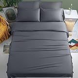 Shilucheng 6PC 100% Pure Egyptian Cotton Sheets Set,Full Size Cooling Bed Sheets 600 Thread Long Sta