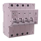 Leitungsschutzschalter, magnetisch, dreiphasig, 380 V, Typ A 63 A, C63, 4P Real (NO 3P+N), Kurve C 10 kA 30 mA / 0,03 A, 4 Pole 5 DIN-Module, Serie GYM10LE-125