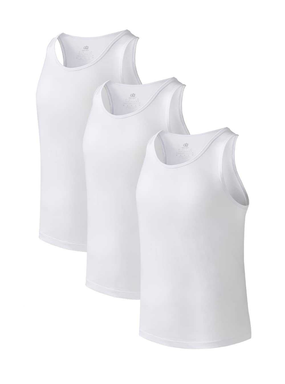 DAVID ARCHYMen's 3 Pack Cotton Undershirts Soft Short Sleeve T-Shirts for Men