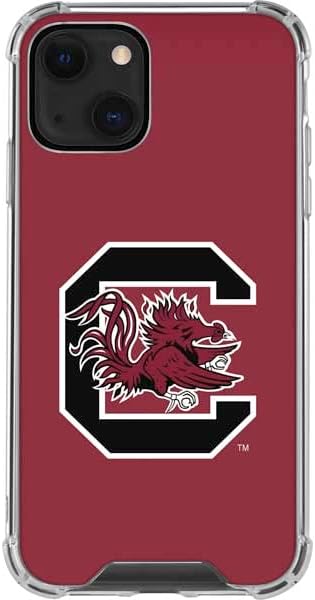 Skinit Clear Phone Case Compatible with iPhone 13 - Officially Licensed University of South Carolina Gamecocks Logo Red Design