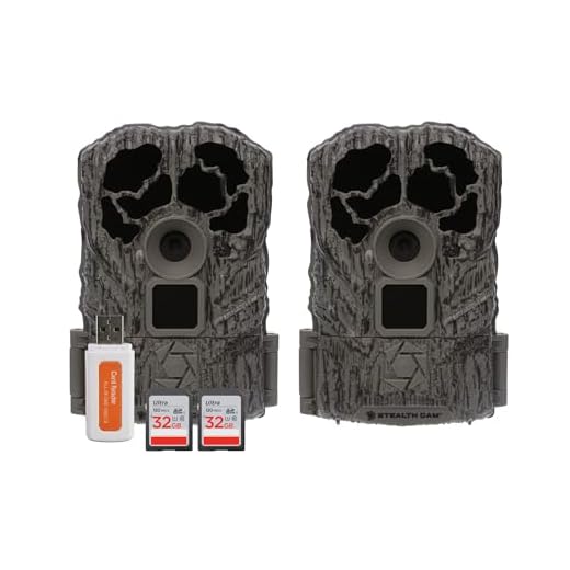 Stealth Cam Browtine 16MP, Durable, 60 Feet Infrared Detection Range, and Burst Mode Trail Camera Bundle with High Speed USB 2.0 Card Reader, and 32GB Ultra SDHC UHS-I Memory Card (2-Pack)