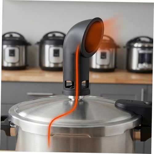 ULTECHNOVO Dispositivo Deflector de Vapor de Silicona Universal para Ollas a Presión 6qt Negro 2 piezas Repuestos para Cocina Eléctrica Accesorios de Seguridad miniatura 6