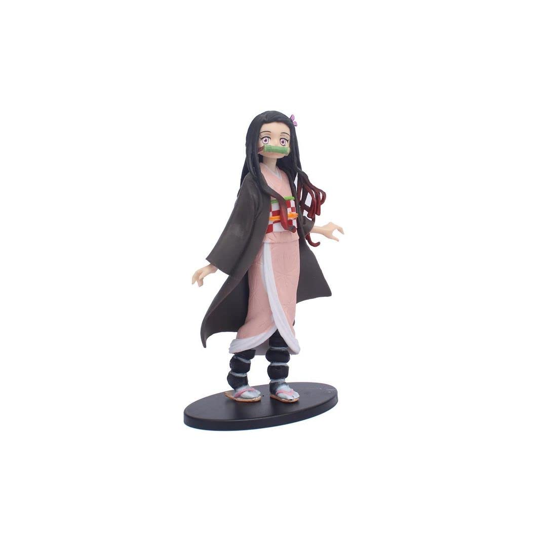 OffoDemon Slayer Nezuko Action Figure for Home Decors, Office Desk and Study Table/ Demon Slayer Anime Nezuko Kamado Collectible (17 cm)
