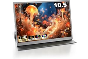 10.5 Inch Portable Monitor, FHD 1920x1080 IPS Travel Monitor