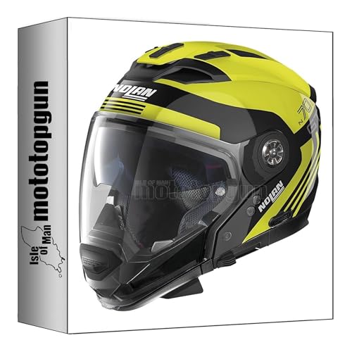 nolan motorbike helmet adventure n70-2 gt 06 jetpack glossy black yellow - black size m mototopgun