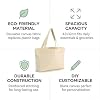 RJTCXJS 2 Pcs Large Plain Canvas Tote Bags for Women Men, Reusable Shopping Bags to Decorate, Fabric Blank Cotton Bagsset, Reusable Grocery Bagsset for Shopping Camping Gifts(16.5x12.6x3.94 inch) #2