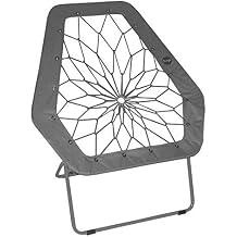 Impact Bungee Chair, Portable Folding, Hex, Gray