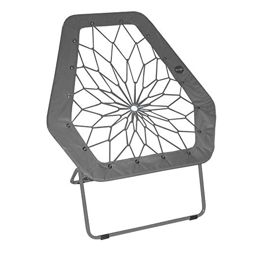 Impact Bungee Chair, Portable Folding, Hex, Gray